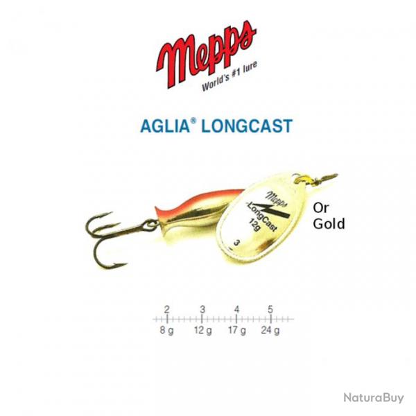 AGLIA LONGCAST MEPPS Or 5 / 24 g