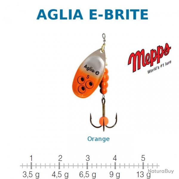 AGLIA E-BRITE MEPPS 1 / 3.5 g Argent Orange