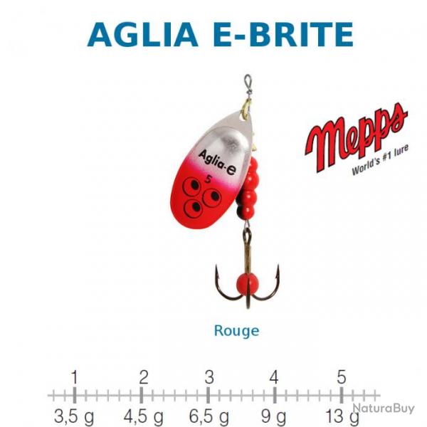 AGLIA E-BRITE MEPPS 3 / 6.5 g Argent Rouge