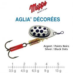 AGLIA® DECOREES MEPPS 2 / 4.5 g Argent/Points Noirs