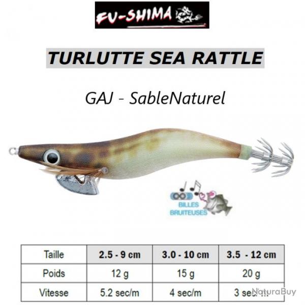 TURLUTTE SEA-RATTLE FU-SHIMA Sable 3.0 - 10 cm