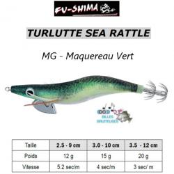 TURLUTTE SEA-RATTLE FU-SHIMA Maquereau Vert 3.0 - 10 cm
