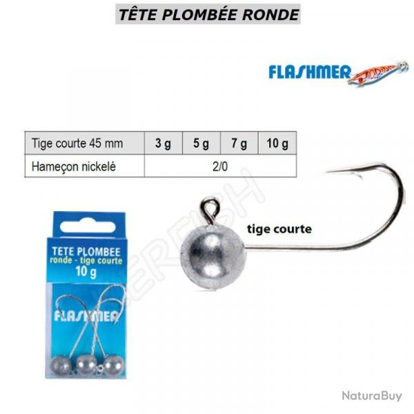 TETE PLOMBEE RONDE FLASHMER 10 g Courte
