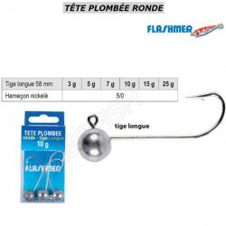 TETE PLOMBEE RONDE FLASHMER 3 g Longue