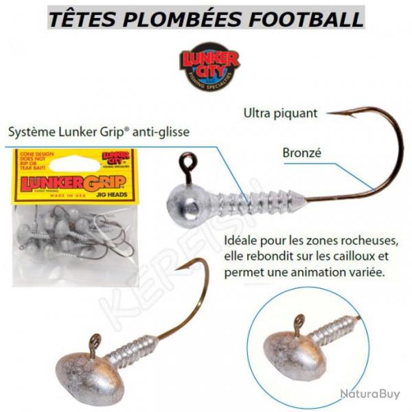 TETE PLOMBEE FOOTBALL LUNKER CITY 21 g