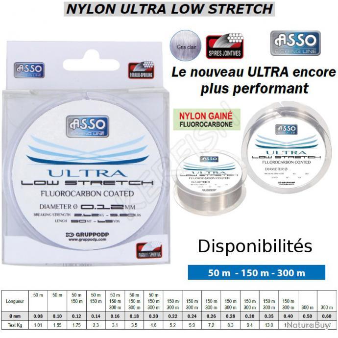 Fils nylon ASSO Ultra low stretch 150m