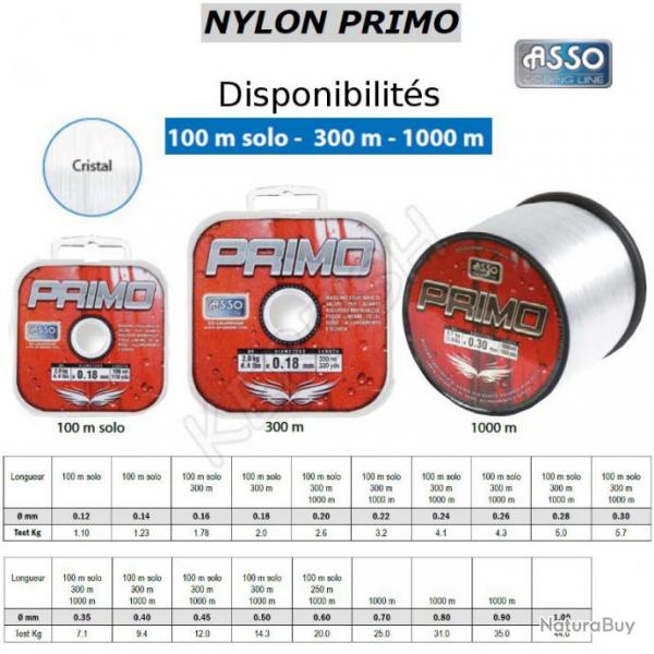 NYLON PRIMO ASSO 300 m 0.40 mm