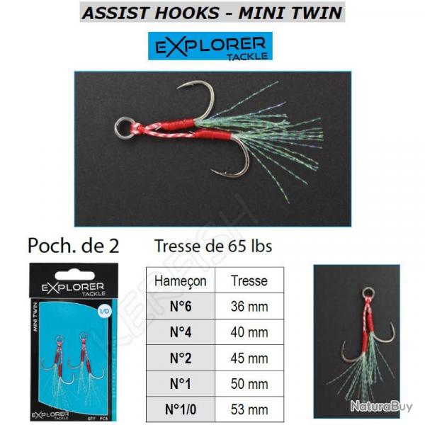 ASSIST HOOKS MINI TWIN EXPLORER TACKLE 1