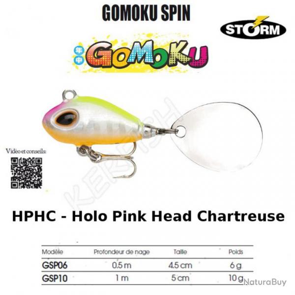 GOMOKU SPIN STORM Holo Pink Head Chartreuse 4.5 cm