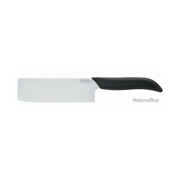 Couteau Kyocera Nakiri lame cramique blanche manche noir