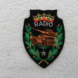 Insigne badge militaire Français radio - blindée