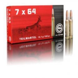 Munitions GECO cal. 7x64 demi blindée Teil Mantel 10.7g 165gr par 60