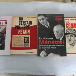 Lot 4 ouvrages Philippe Pétain