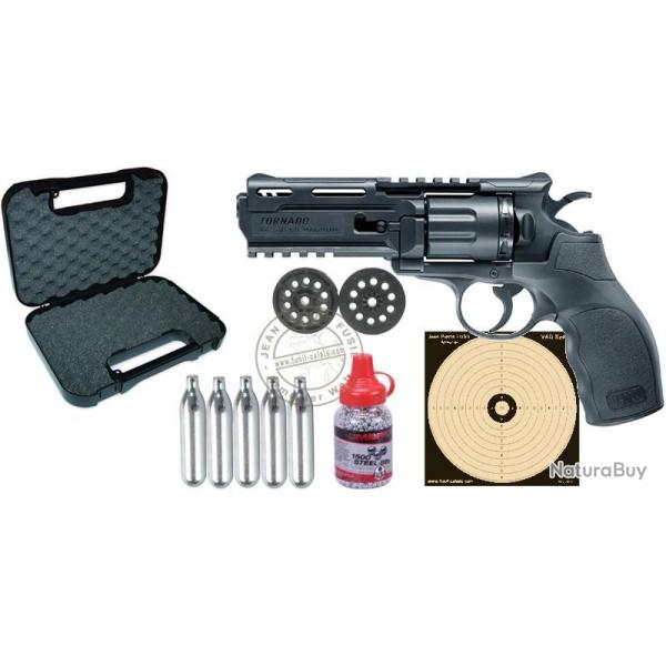 Kit revolver 4,5 mm BB CO2 UMAREX UX Tornado (2,5 Joules) - PACK PROMO