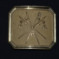 PLAQUE DE CEINTURON Mle 1858-OFFICIERS DE LANCIERS-LIGNE & GARDE IMPERIALE-1870-GUERRE 1870/71
