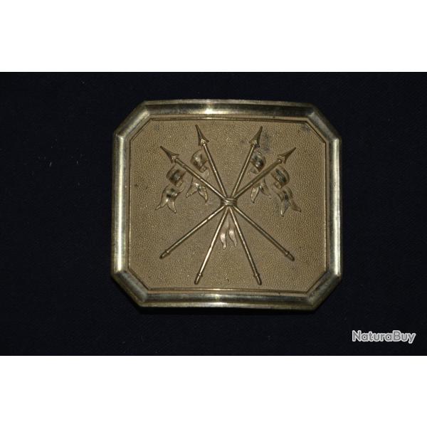 PLAQUE DE CEINTURON Mle 1858-OFFICIERS DE LANCIERS-LIGNE & GARDE IMPERIALE-1870-GUERRE 1870/71