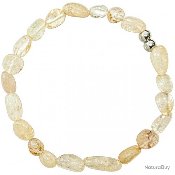 Bracelet en citrine - Perles roules 5  8 mm