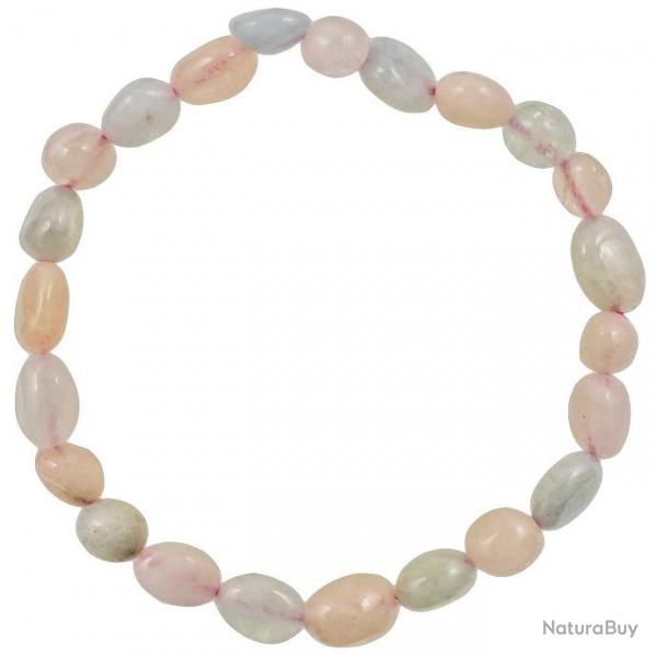 Bracelet en morganite (bryl) - Perles pierres roules mini