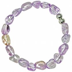 Bracelet en amétrine - Perles roulées 7 à 10 mm
