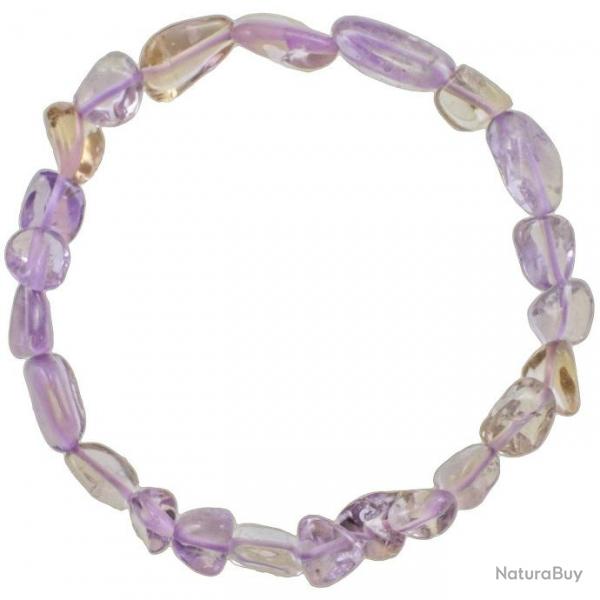 Bracelet en amtrine - Perles pierres roules mini