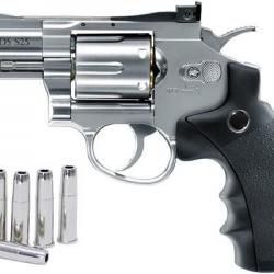 Revolver à plombs 4.5mm CO2 UMAREX Legends S25 ou S40 - Finition Argent (2,8 à 3,2 Joules) 2.5"
