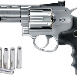 Revolver à plombs 4.5mm CO2 UMAREX Legends S25 ou S40 - Finition Argent (2,8 à 3,2 Joules) 4"