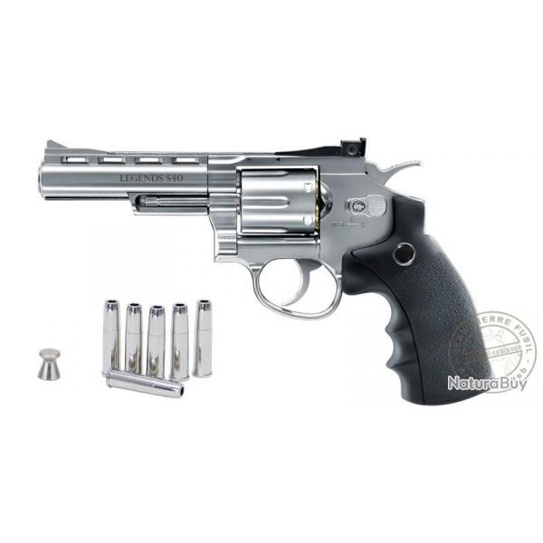 Revolver  plombs 4.5mm CO2 UMAREX Legends S25 ou S40 - Finition Argent (2,8  3,2 Joules) 4"
