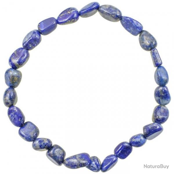 Bracelet en lapis lazuli - Perles pierres roules mini