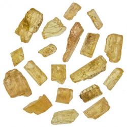 Pierres brutes cristaux de topaze impériale - 1 à 1.5 cm - Lot de 2