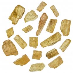Pierres brutes cristaux de topaze impériale - 0.8 à 1.2 cm - Lot de 2