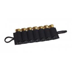 Porte cartouches velcro pour calibre 12 - Couleur noir -   Cartouchière tactique  - 7 tubes