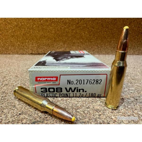 Norma 308 Winchester Plastic Point, PPDC, Dual Core, 180 gr