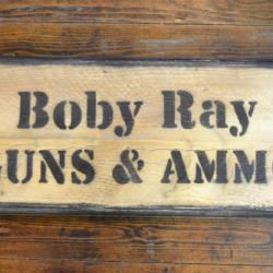 Repro panneau GUNS & AMMO - décoration Western Farwest américain. USA cowboy country