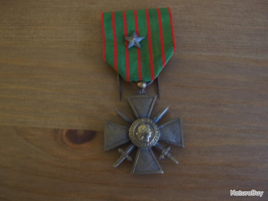 Croix De Guerre Armee Francaise Ww1 Avec Citation Medailles Decorations