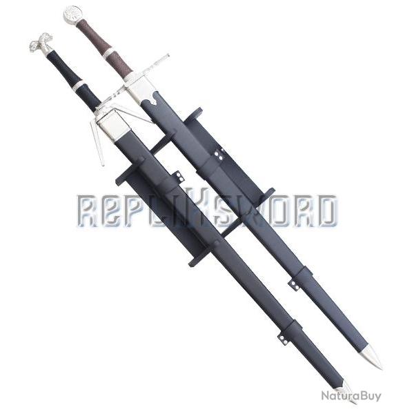 Pack 2 Epees The Witcher Sabre Geralt de Riv Witcher Epee + Support Repliksword