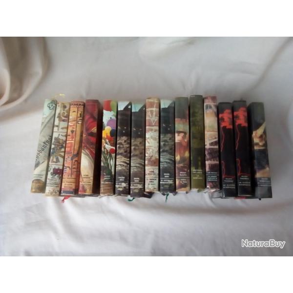 LOT DE 15 LIVRES HISTOIRES DE GUERRE ET HISTOIRE PERSONNAGES