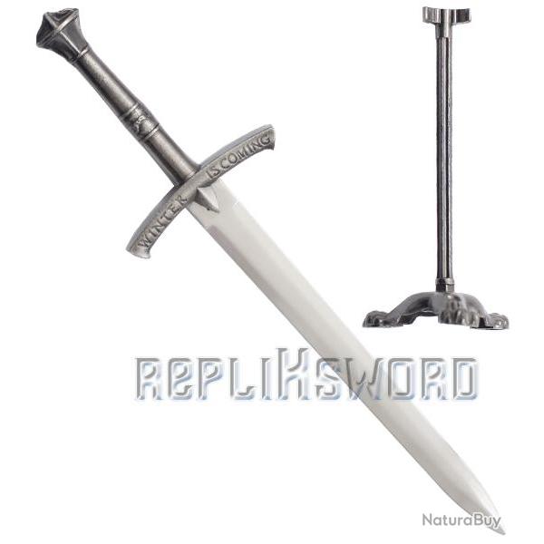 Coupe Papier Eddard Stark Ouvre Lettre Epee + Support Acier Game of Thrones Repliksword