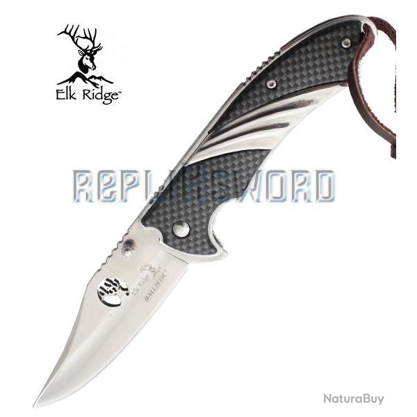 Couteau Pliant Silver Carbone Chasseur Elk Ridge ER-A540SC Repliksword