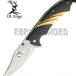 Couteau Pliant Gold Carbone Chasseur Elk Ridge ER-A540GC Repliksword