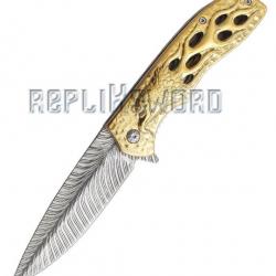 Couteau Pliant Gold Eagle Dark Side Blades DS-A043GD Repliksword