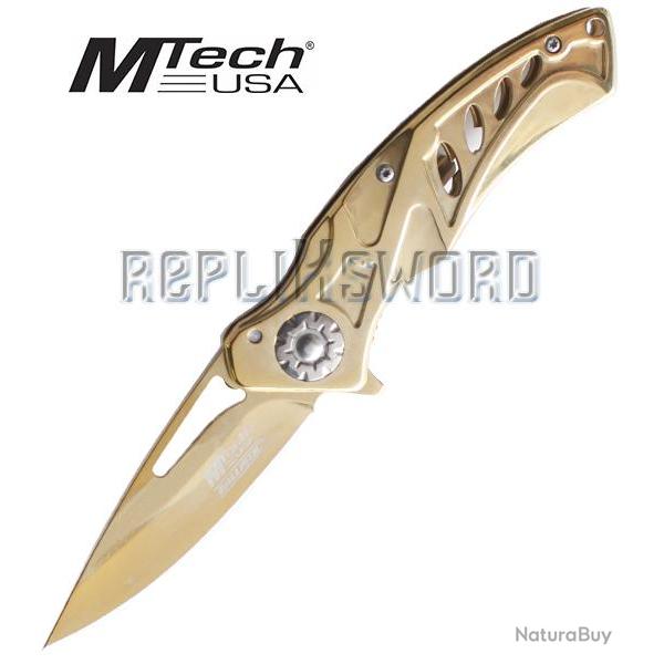 Couteau de Poche Gold Edition MT-A917GD Couteau Pliant Repliksword