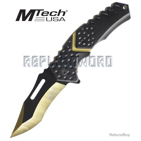 Couteau Pliant Gold Black MT-A920GD Couteau de Poche Mtech USA Master Cutlery Repliksword