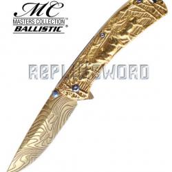 Couteau Pliant Gold Cerf MC-A033GD Couteau de Poche Repliksword