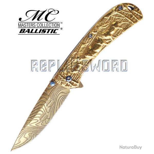 Couteau Pliant Gold Cerf MC-A033GD Couteau de Poche Repliksword
