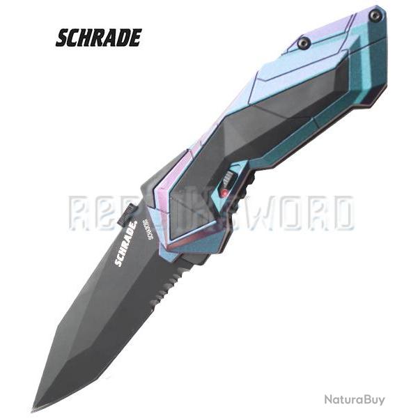 Couteau Schrade - SCHA3CB - Blue Edition Couteau de Poche Pliante Repliksword