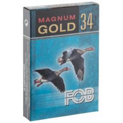 FOB GOLD Magnum Cal. 20 76. culot de 16. 34 gr. doré Cartouches Fob Gold 34 Magnum Cal. 20 76