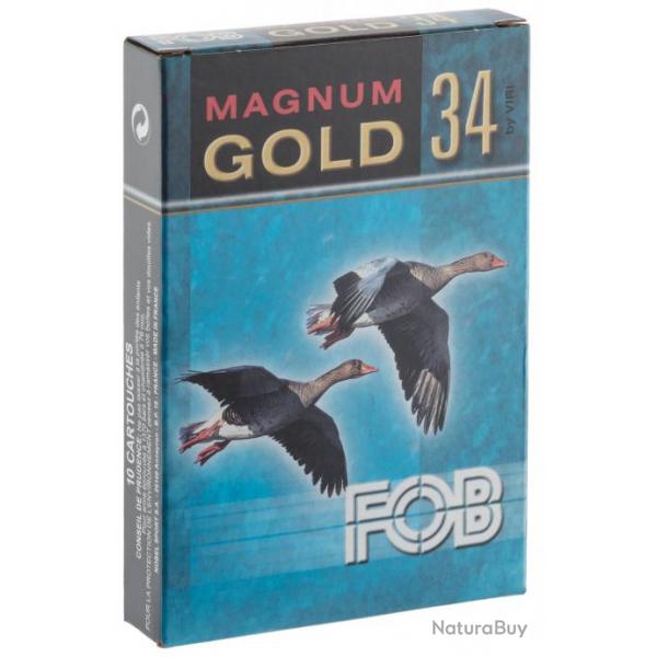 FOB GOLD Magnum Cal. 20 76. culot de 16. 34 gr dor Cartouches Fob Gold 34 Magnum Cal. 20 76