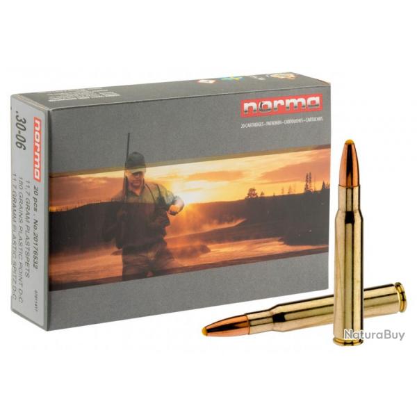 ( PPDC 180 GR)Munitions  percussion centrale Norma Cal. 30.06 Springfield