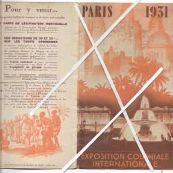 Exposition  coloniale internationale  1931. dépliant guide peu courant