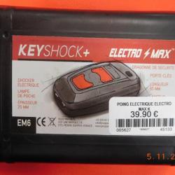 KEY SHOCK Electro MAX  K, lampe de poche 100 lumens, porte clé, 2400000 volts